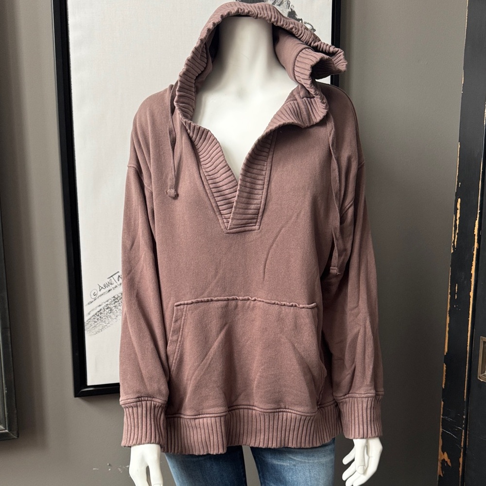 aerie Women's Brown Hooded Sweater